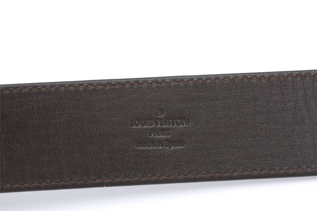 Louis Vuitton LV Monogram Black Leather Belt 8
