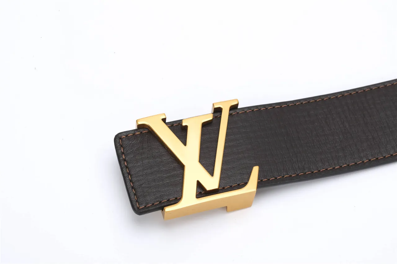 Louis Vuitton LV Monogram Black Leather Belt 10