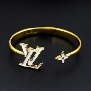 Pulsera Louis Vuitton LV Monograma Enamel Open Bangle