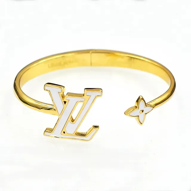 Louis Vuitton LV Monogram Enamel Open Bangle Bracelet 2