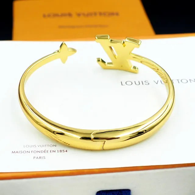 Louis Vuitton LV Monogram Enamel Open Bangle Bracelet 5
