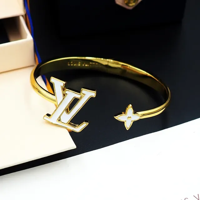 Louis Vuitton LV Monogram Enamel Open Bangle Bracelet 11
