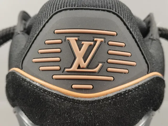 Louis Vuitton LV Trainer Black Beige Chunky Layered Sole Suede And Mesh Upper Lifestyle Sneakers 6