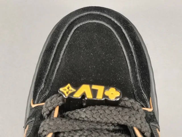 Louis Vuitton LV Trainer Black Beige Chunky Layered Sole Suede And Mesh Upper Lifestyle Sneakers 10
