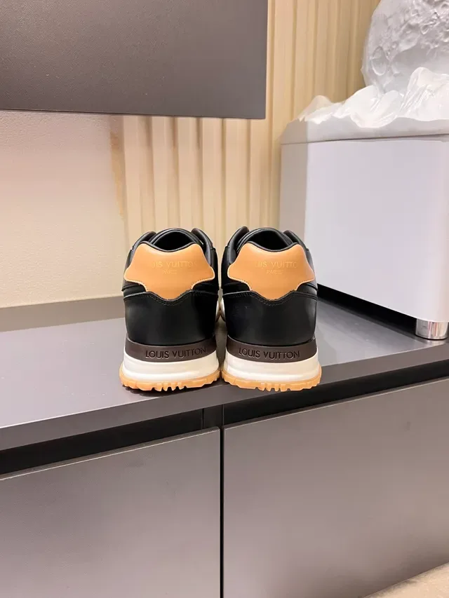 Louis Vuitton LV Trainer কালো বেইজ চামড়া প্যানেল লো-টপ লাইফস্টাইল স্নিকার্স 2