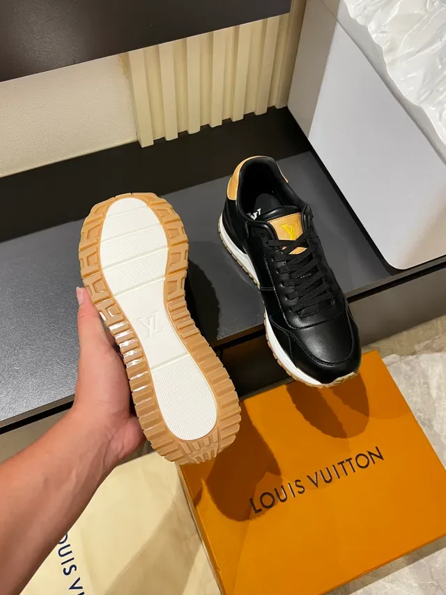 Louis Vuitton LV Trainer কালো বেইজ চামড়া প্যানেল লো-টপ লাইফস্টাইল স্নিকার্স 3