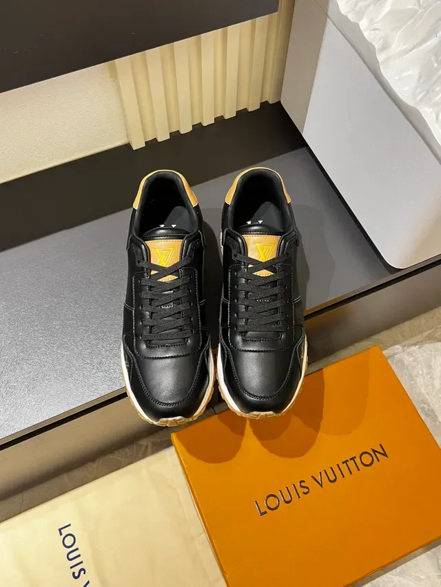 Louis Vuitton LV Trainer কালো বেইজ চামড়া প্যানেল লো-টপ লাইফস্টাইল স্নিকার্স 5