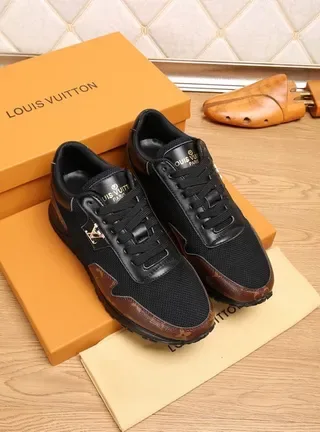 Louis Vuitton LV Trainer Black Brown Mesh And Leather Hybrid Upper Monogram-Coated Panels Lifestyle Sneakers 2