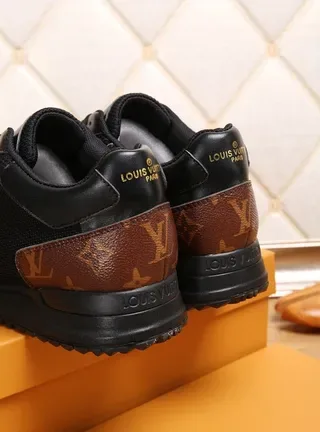 Louis Vuitton LV Trainer Black Brown Mesh And Leather Hybrid Upper Monogram-Coated Panels Lifestyle Sneakers 6