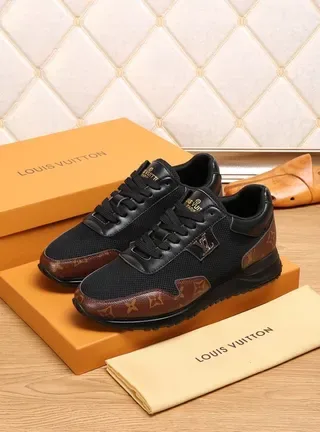 Louis Vuitton LV Trainer Black Brown Mesh And Leather Hybrid Upper Monogram-Coated Panels Lifestyle Sneakers 8