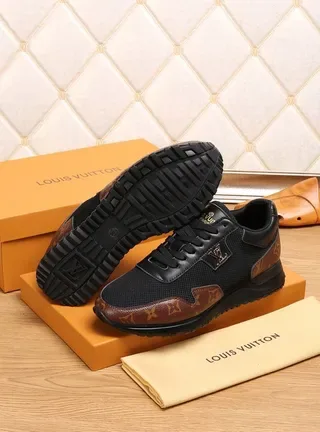 Louis Vuitton LV Trainer Black Brown Mesh And Leather Hybrid Upper Monogram-Coated Panels Lifestyle Sneakers 9