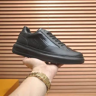 Louis Vuitton LV Trainer Black Low-Top Platform Sole Lifestyle Sneakers