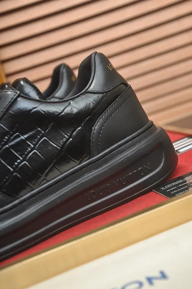 Louis Vuitton LV Trainer Black Low-Top Platform Sole Lifestyle Sneakers 2