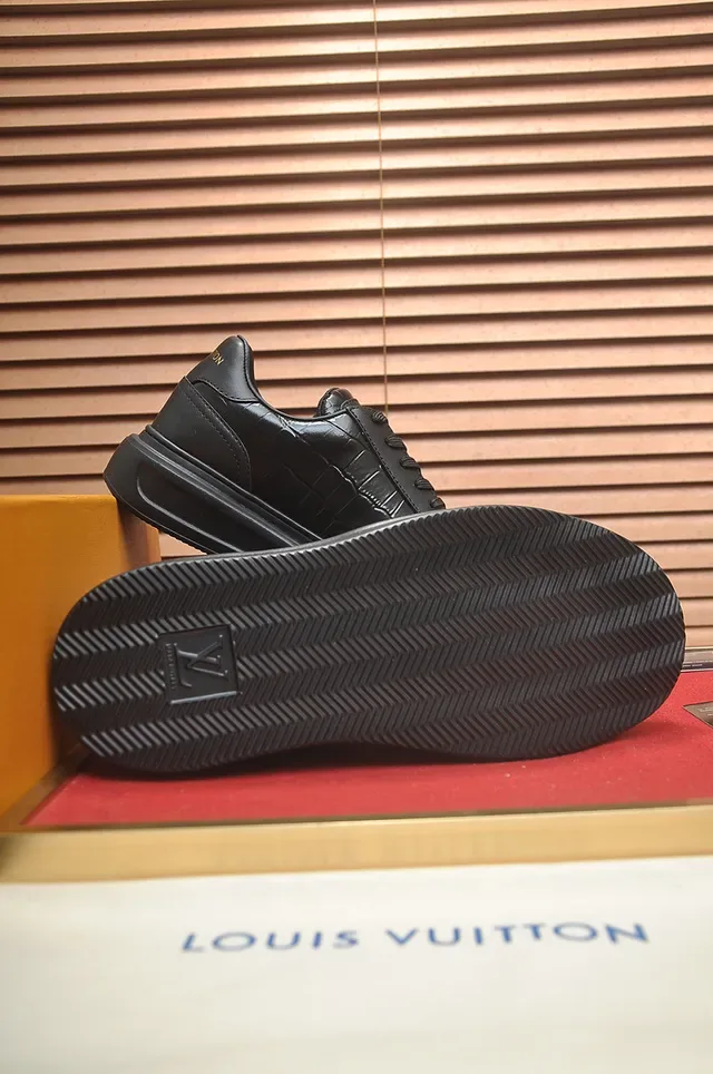 Louis Vuitton LV Trainer Black Low-Top Platform Sole Lifestyle Sneakers 3