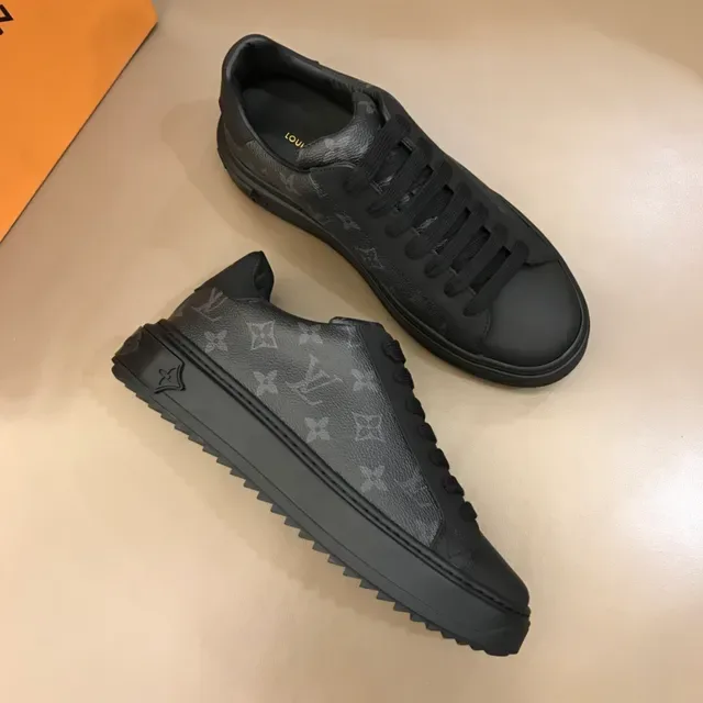 Louis Vuitton LV Trainer Black Monogram-Coated Leather Low-Top Lace-Up Lifestyle Sneakers 7