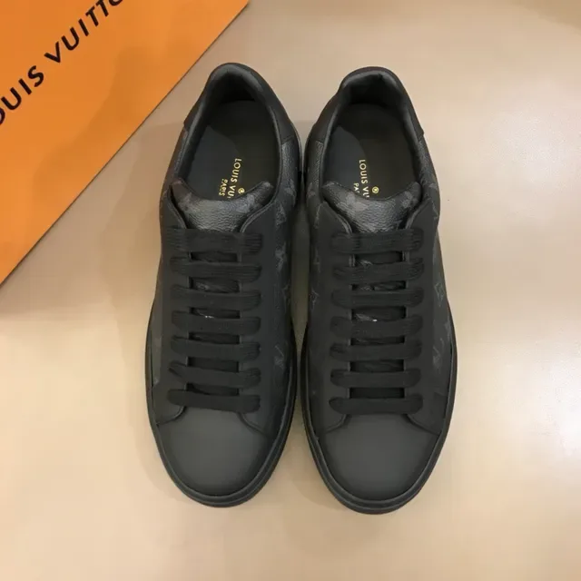 Louis Vuitton LV Trainer Black Monogram-Coated Leather Low-Top Lace-Up Lifestyle Sneakers 9