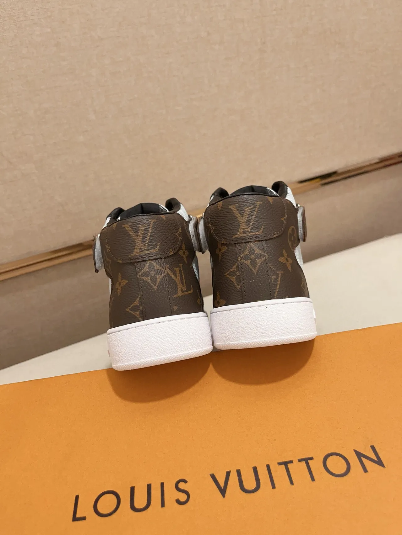 Louis Vuitton LV Trainer Black White High-Top Mesh-and-Monogram Lifestyle Sneakers 7