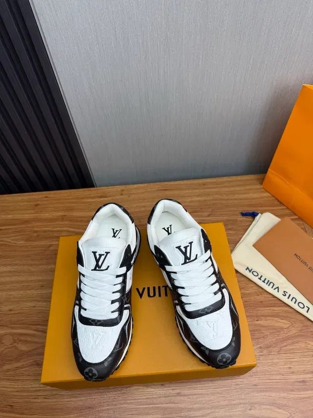 Louis Vuitton LV Trainer Black White Monogrammed Leather Two-Tone Panel Construction Lifestyle Sneakers 2