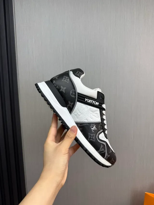 Louis Vuitton LV Trainer Black White Monogrammed Leather Two-Tone Panel Construction Lifestyle Sneakers 7