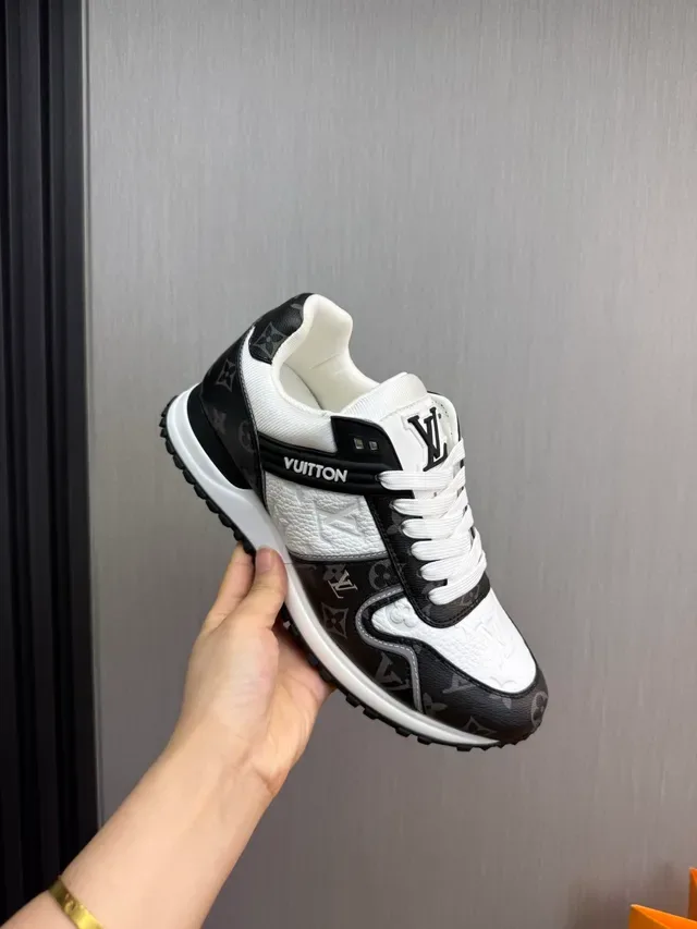 Louis Vuitton LV Trainer Black White Monogrammed Leather Two-Tone Panel Construction Lifestyle Sneakers 8