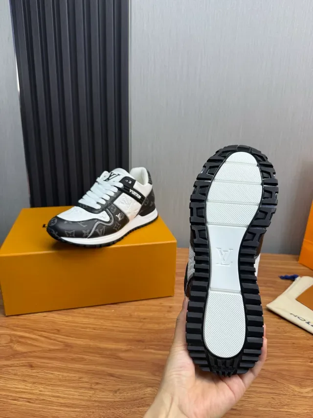Louis Vuitton LV Trainer Black White Monogrammed Leather Two-Tone Panel Construction Lifestyle Sneakers 11