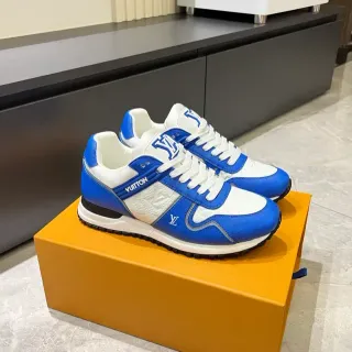 Louis Vuitton LV Trainer Blue White Low-Top Mixed-Material Upper Lifestyle Sneakers
