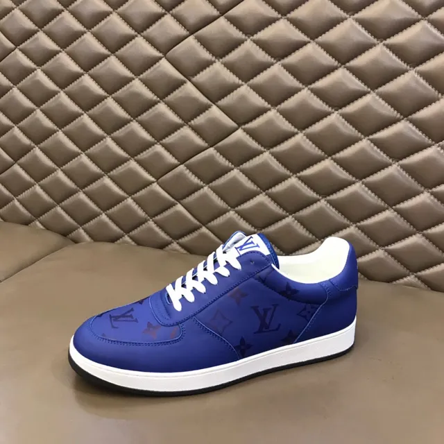 Louis Vuitton LV Trainer Blue White Monogrammed Nylon Upper Low-Top Silhouette Lifestyle Sneakers 6