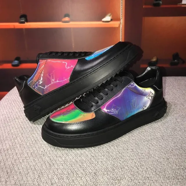 Louis Vuitton LV Trainer Iridescent Monogram Black Lifestyle Sneakers 5