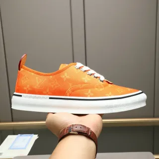 Louis Vuitton LV Trainer Orange White Monogram Canvas Low-Top Lifestyle Sneakers