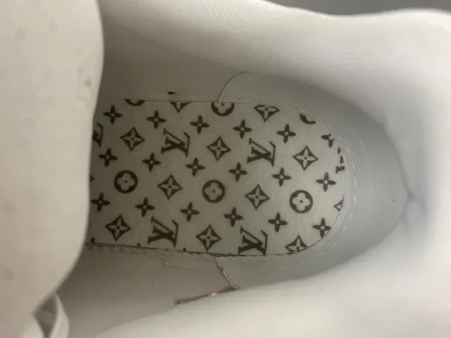 Louis Vuitton LV Trainer Red White Layered Leather And Perforated Mesh Monogram Flower Logo Lifestyle Sneakers 8