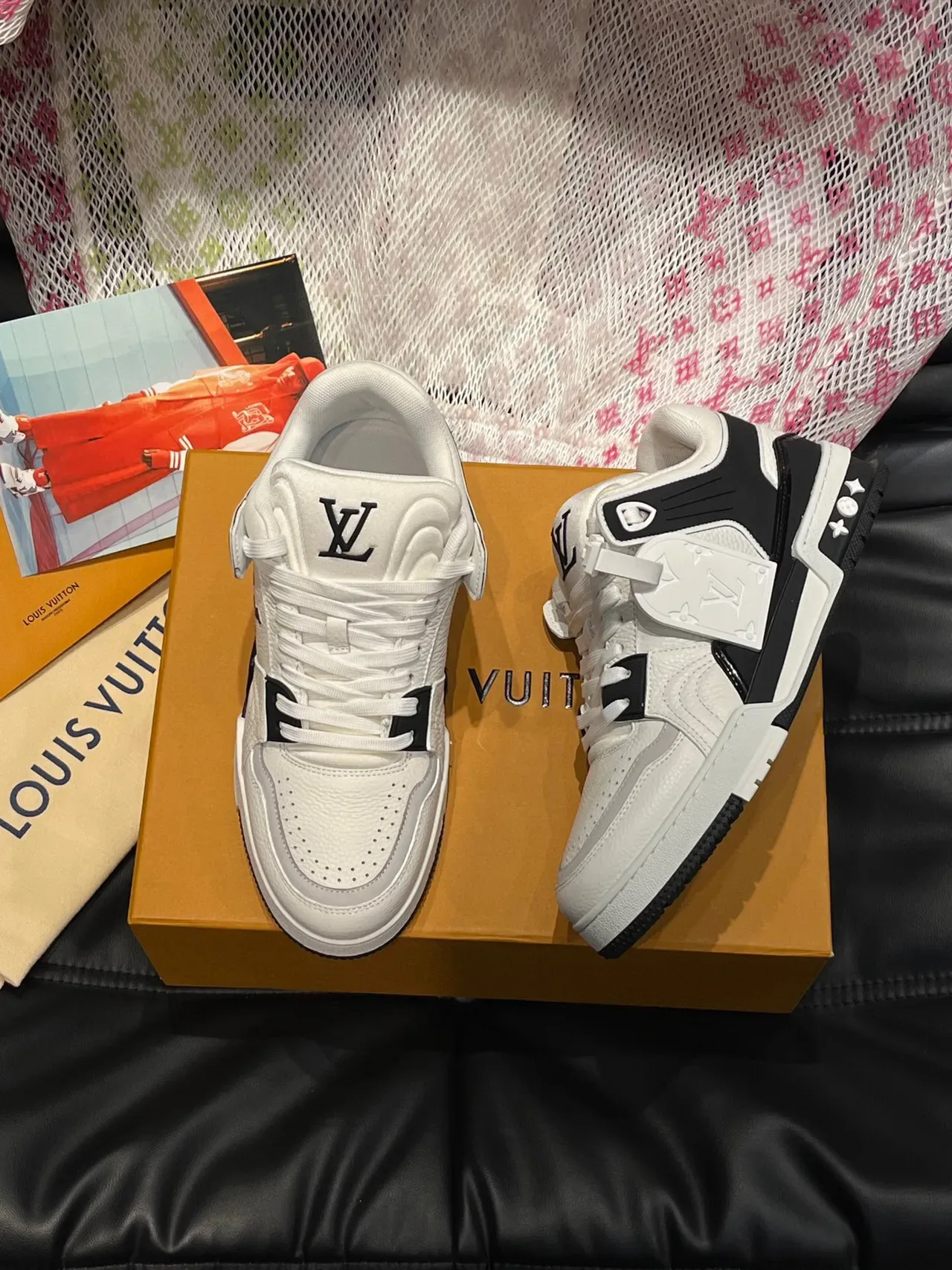 Louis Vuitton LV Trainer White and Black Lifestyle Sneakers 2