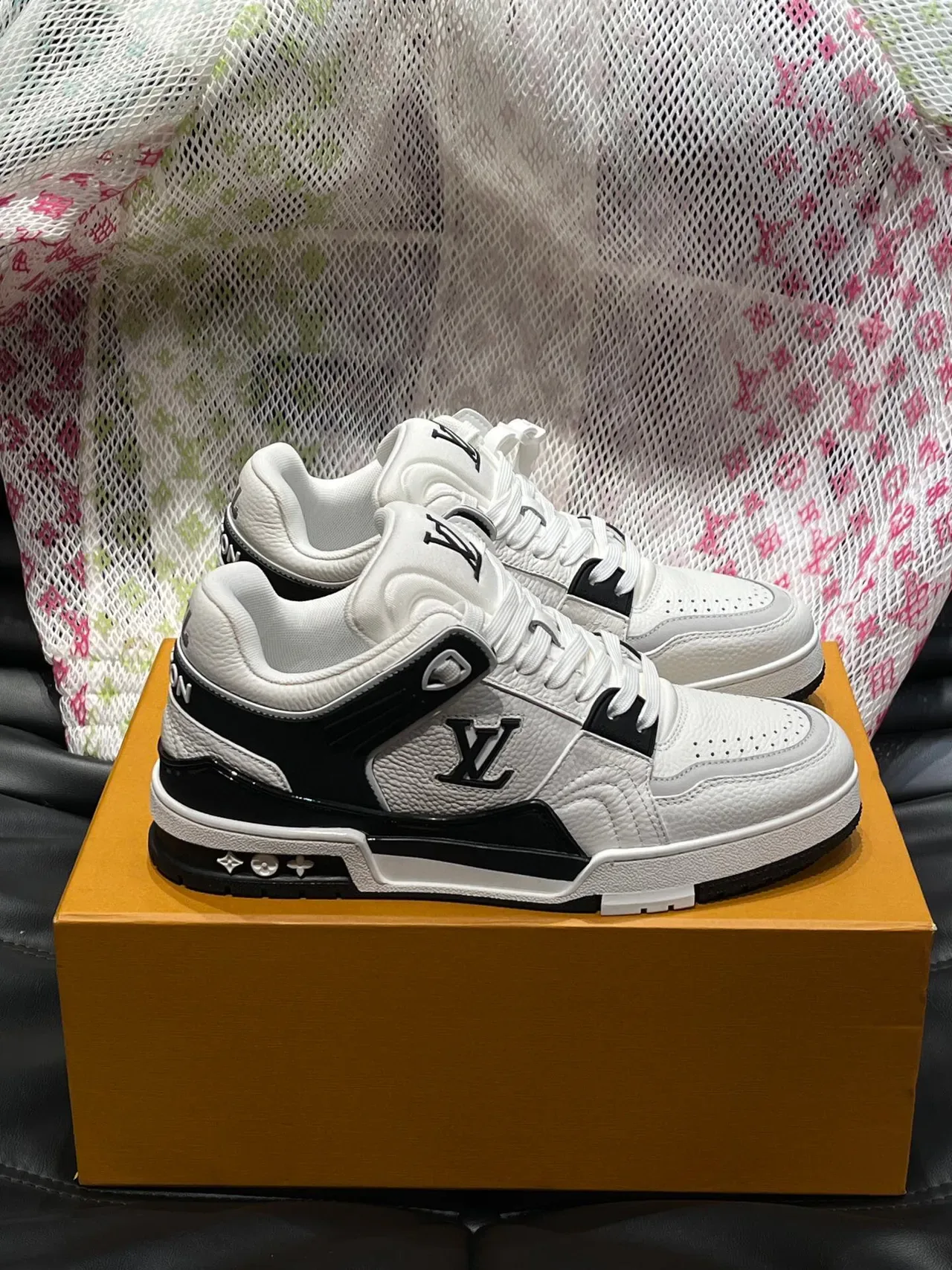 Louis Vuitton LV Trainer White and Black Lifestyle Sneakers 3