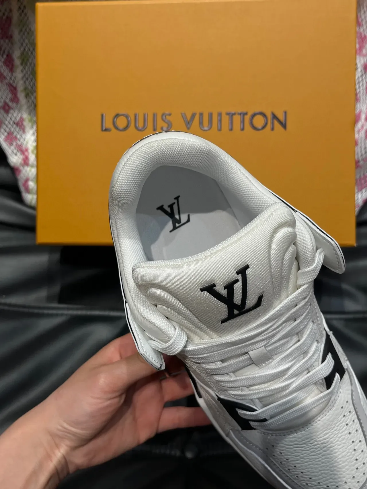 Louis Vuitton LV Trainer White and Black Lifestyle Sneakers 6