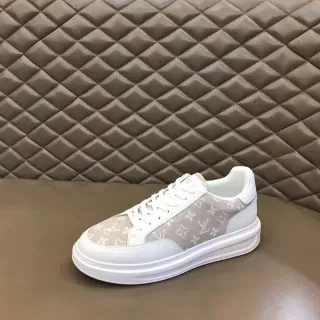 Louis Vuitton LV Trainer White Beige Low-Top Platform Sole Lifestyle Sneakers