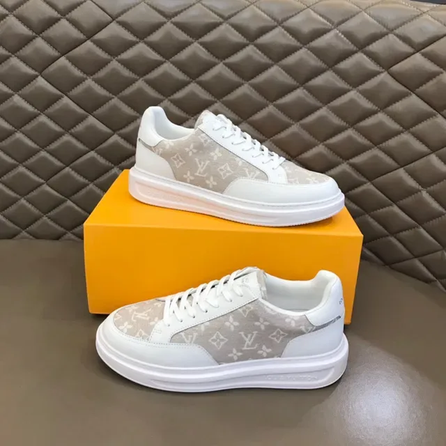 Louis Vuitton LV Trainer Blanc Beige Low-Top Semelle Plateforme Sneakers Lifestyle 7