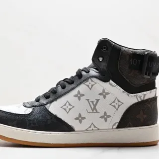 Louis Vuitton LV Trainer White Black High-Top Monogram Canvas Lifestyle Sneakers