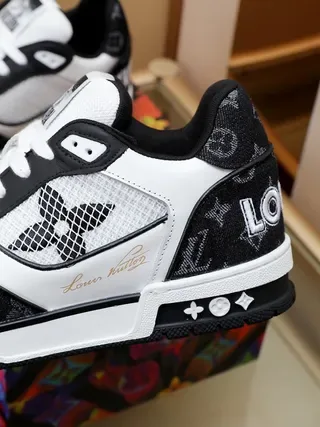 Louis Vuitton LV Trainer White Black Low-Top Monogram-Printed Lifestyle Sneakers 2