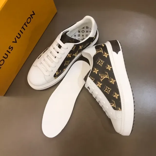 Louis Vuitton LV Trainer White Black Monogram Canvas Leather Toe Cap Lifestyle Sneakers 2