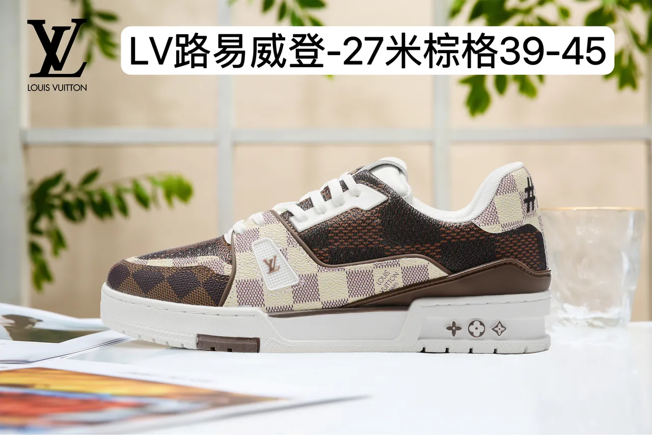 Louis Vuitton LV Trainer White Blue Leather Upper Royal Contrast Accents Lifestyle Sneakers 6
