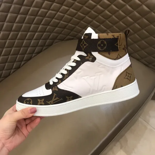 Louis Vuitton LV Trainer Tênis Lifestyle Branco e Marrom de Alto Monogram Lona 2