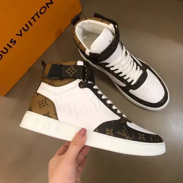 Louis Vuitton LV Trainer Tênis Lifestyle Branco e Marrom de Alto Monogram Lona 4