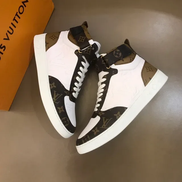 Louis Vuitton LV Trainer Tênis Lifestyle Branco e Marrom de Alto Monogram Lona 7