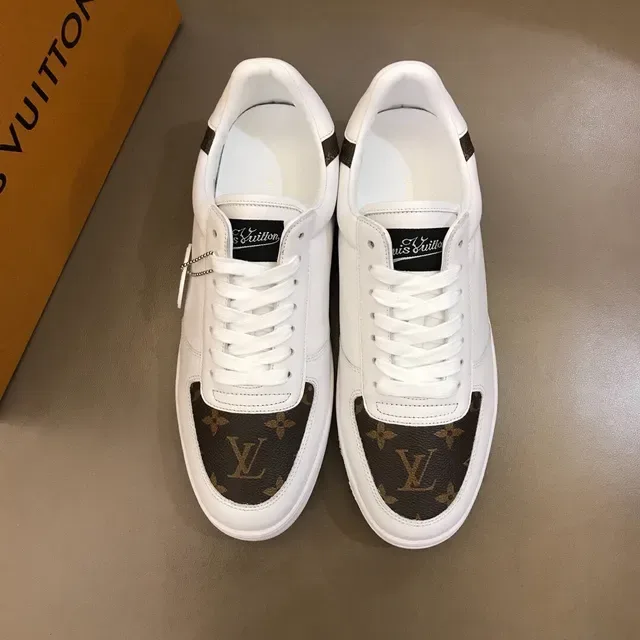 Louis Vuitton LV Trainer White Brown Low-Top Leather And Monogram Canvas Lifestyle Sneakers 2