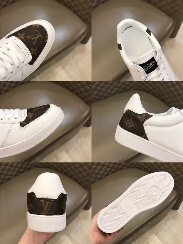 Louis Vuitton LV Trainer White Brown Low-Top Leather And Monogram Canvas Lifestyle Sneakers 3