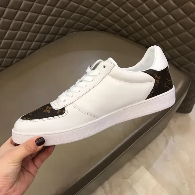 Louis Vuitton LV Trainer White Brown Low-Top Leather And Monogram Canvas Lifestyle Sneakers 4