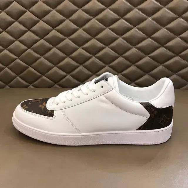 Louis Vuitton LV Trainer White Brown Low-Top Leather And Monogram Canvas Lifestyle Sneakers 6