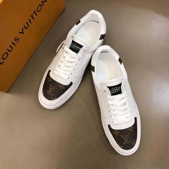 Louis Vuitton LV Trainer White Brown Low-Top Leather And Monogram Canvas Lifestyle Sneakers 8