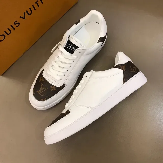 Louis Vuitton LV Trainer White Brown Low-Top Leather And Monogram Canvas Lifestyle Sneakers 9