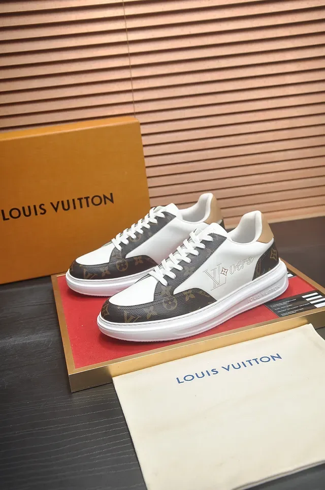Louis Vuitton LV Trainer White Brown Low-Top Monogram Canvas Lifestyle Sneakers 4
