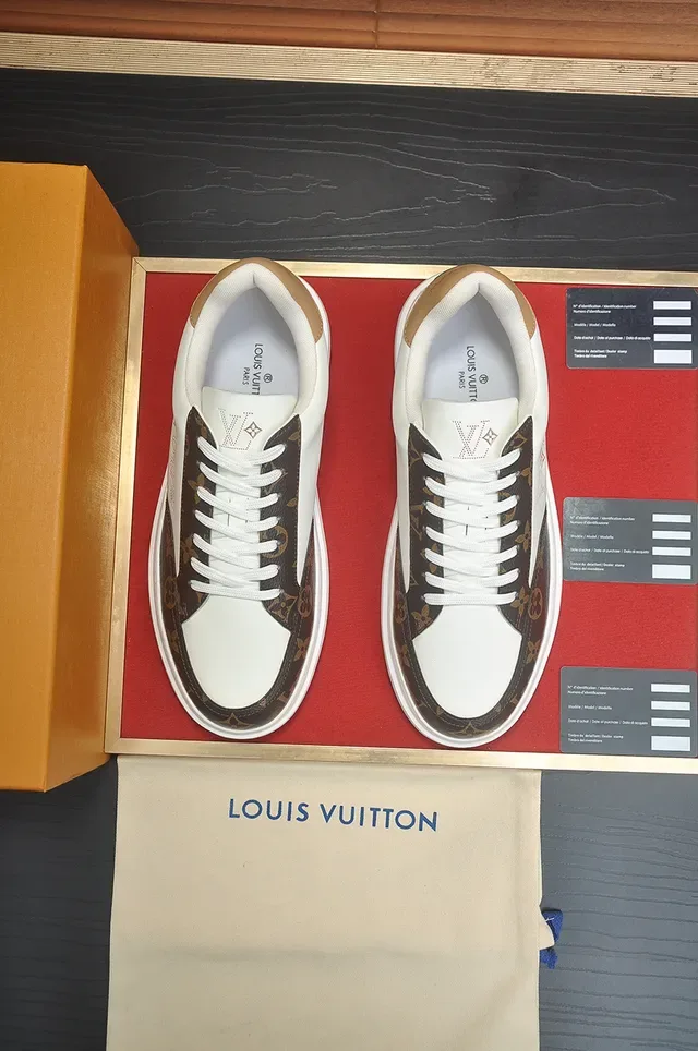 Louis Vuitton LV Trainer White Brown Low-Top Monogram Canvas Lifestyle Sneakers 5